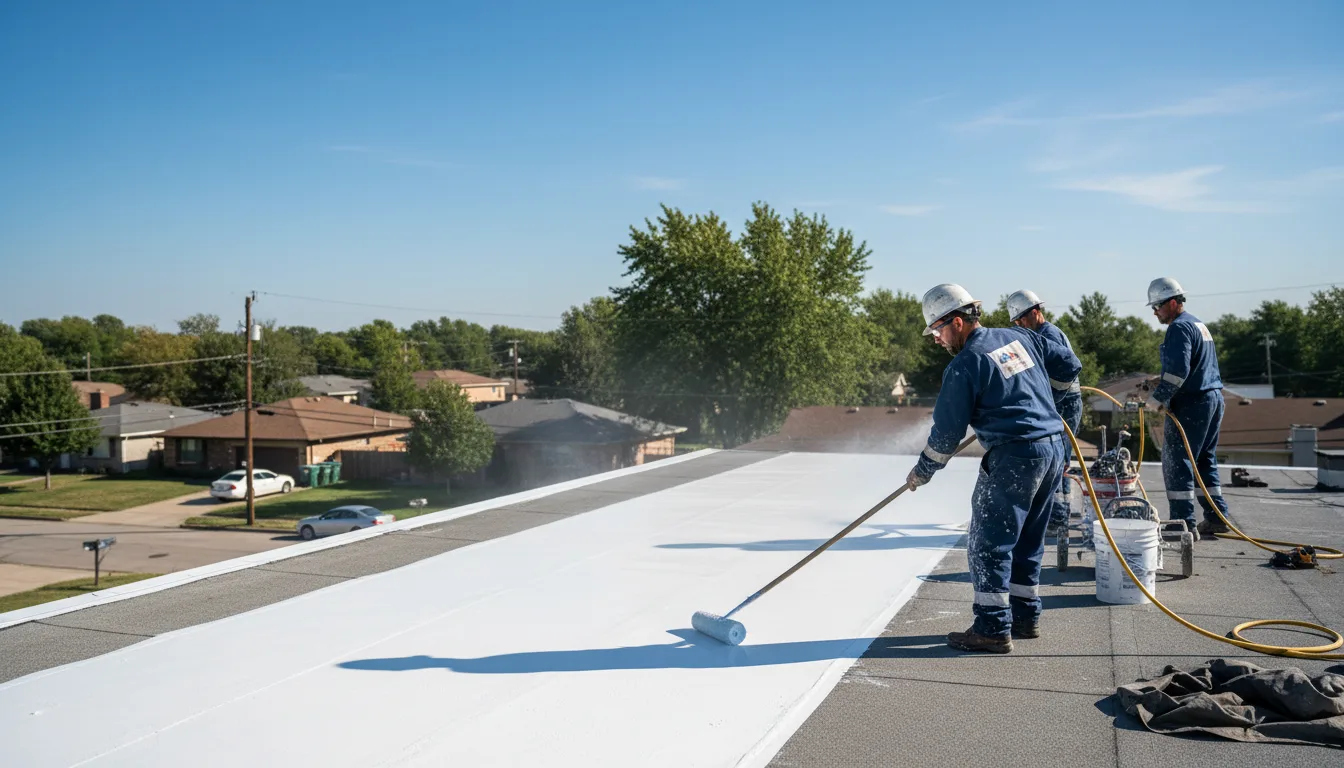Commercial roof coating in Ashmore, IL near me
